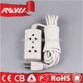 PC material white power extension socket,OEM brand cable socket electric plug socket with 2m